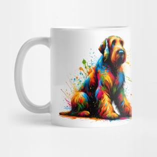 Spinone Italiano Captured in Vivid Splash Paint Style Mug